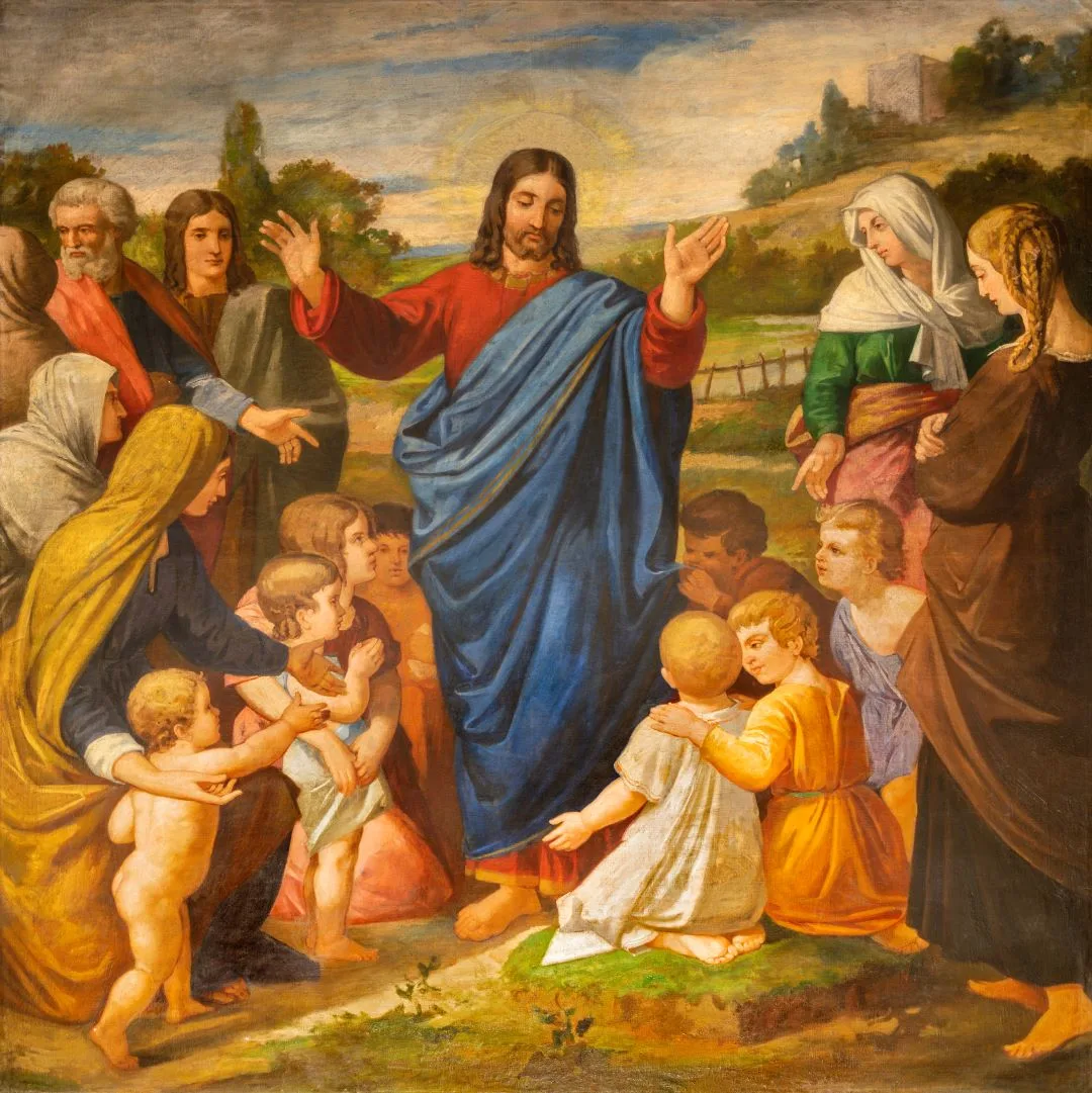 Isus propoveda okupljenom narodu