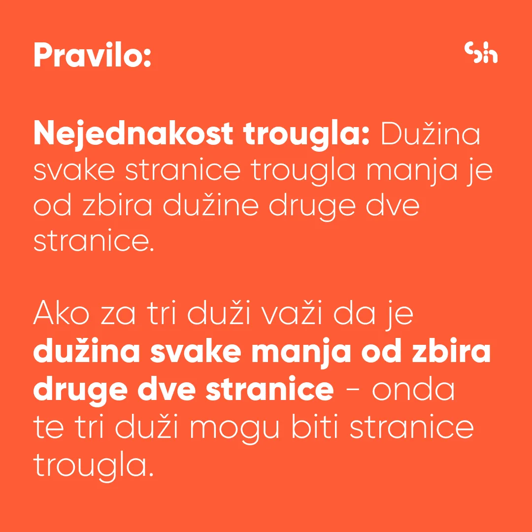 Dodatna pitanja o uglovima i stranicama trougla