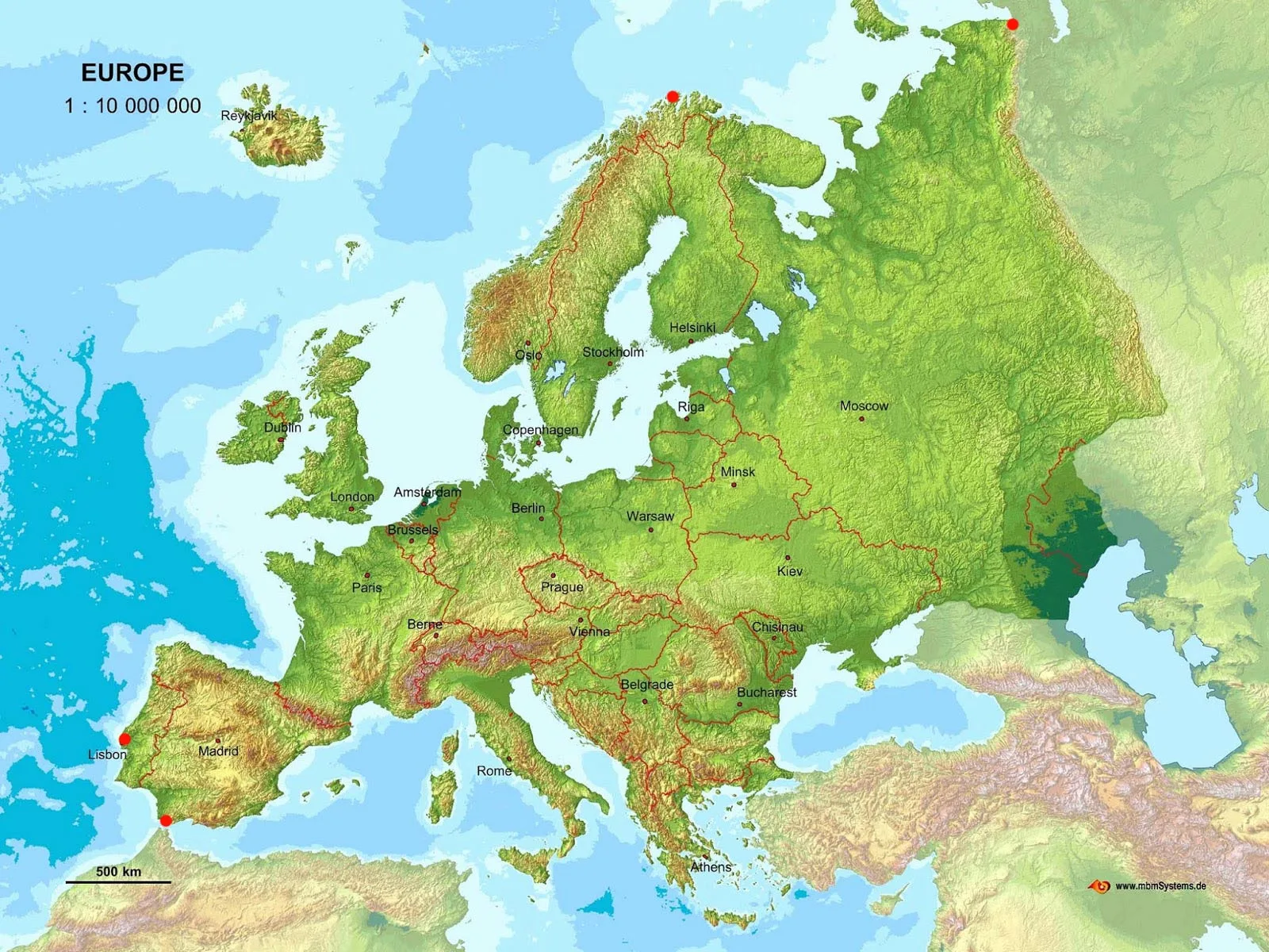 Položaj Evrope na geografskoj karti