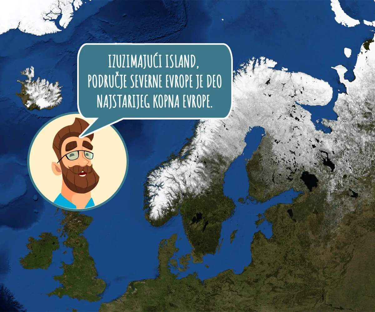 Tri kopnene celine — Skandinavija, Jiland, Island