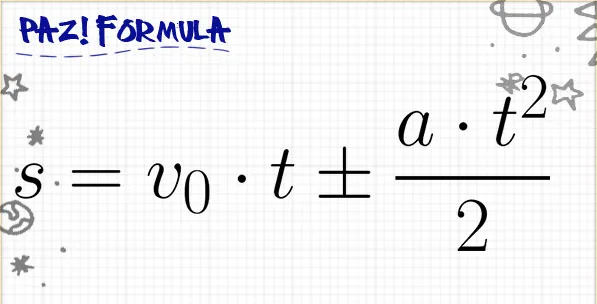 Glavna formula za pređeni put pri RPPK