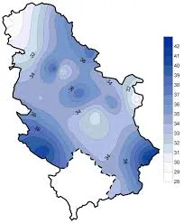 Klimatska karta Srbije
