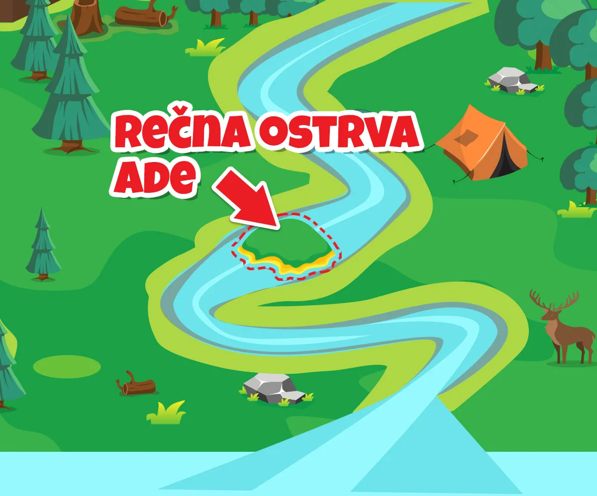 Rečna ostrva — ade nastale taloženjem u koritu reke
