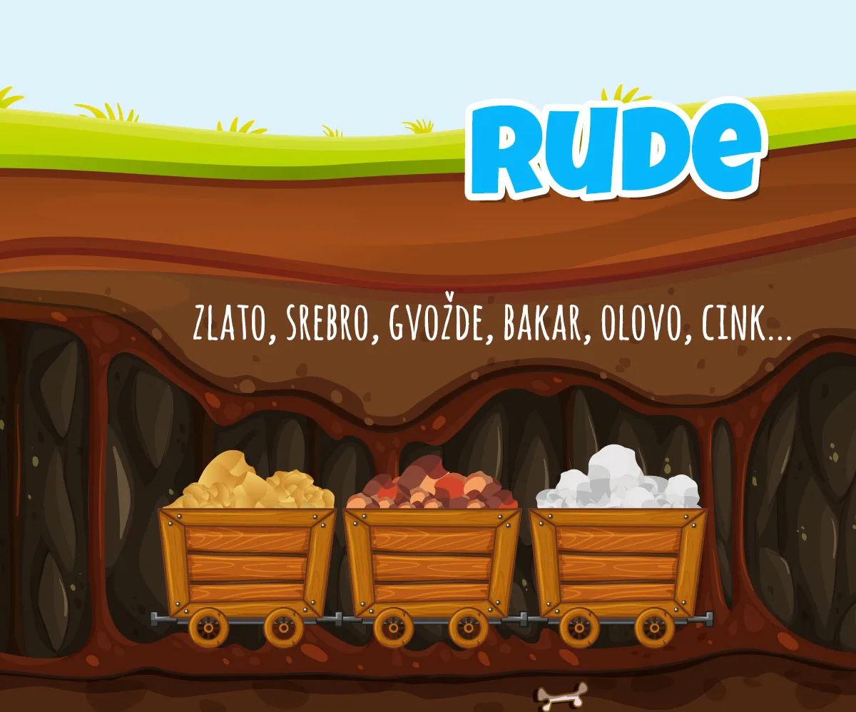 Rude — vredne stene sa metalima i nemetalima