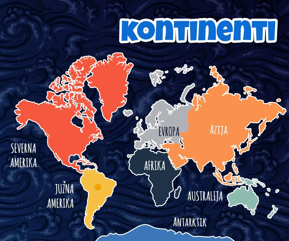 Kontinenti na planeti Zemlji — svih 7 kontinenata