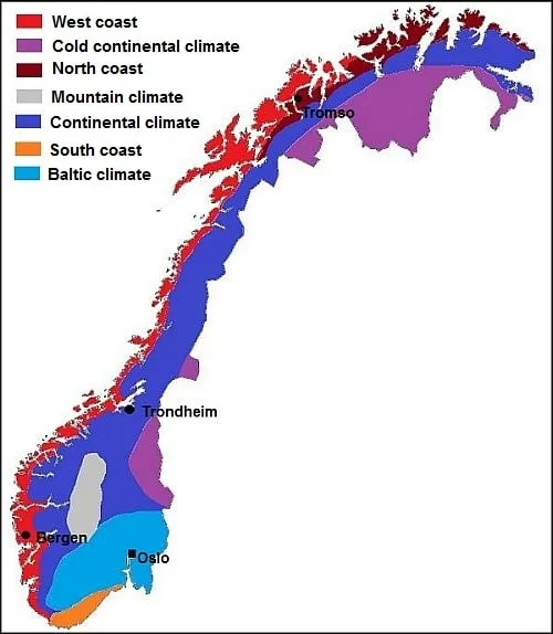 Subpolarna klima — Norveška