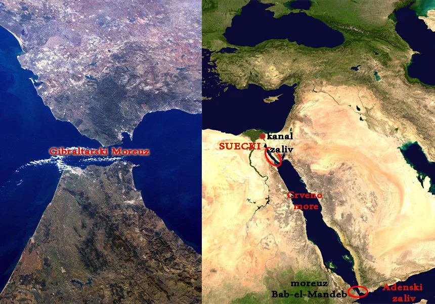 Gibraltarski moreuz između Evrope i Afrike
