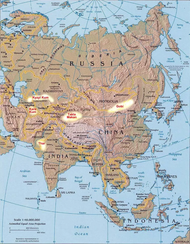 Stepe, pustinje i sušna klima Centralne Azije