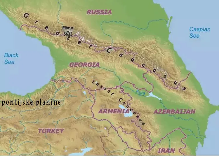 Kavkaz kao prostor koji se često meša sa granicom Evrope i Azije