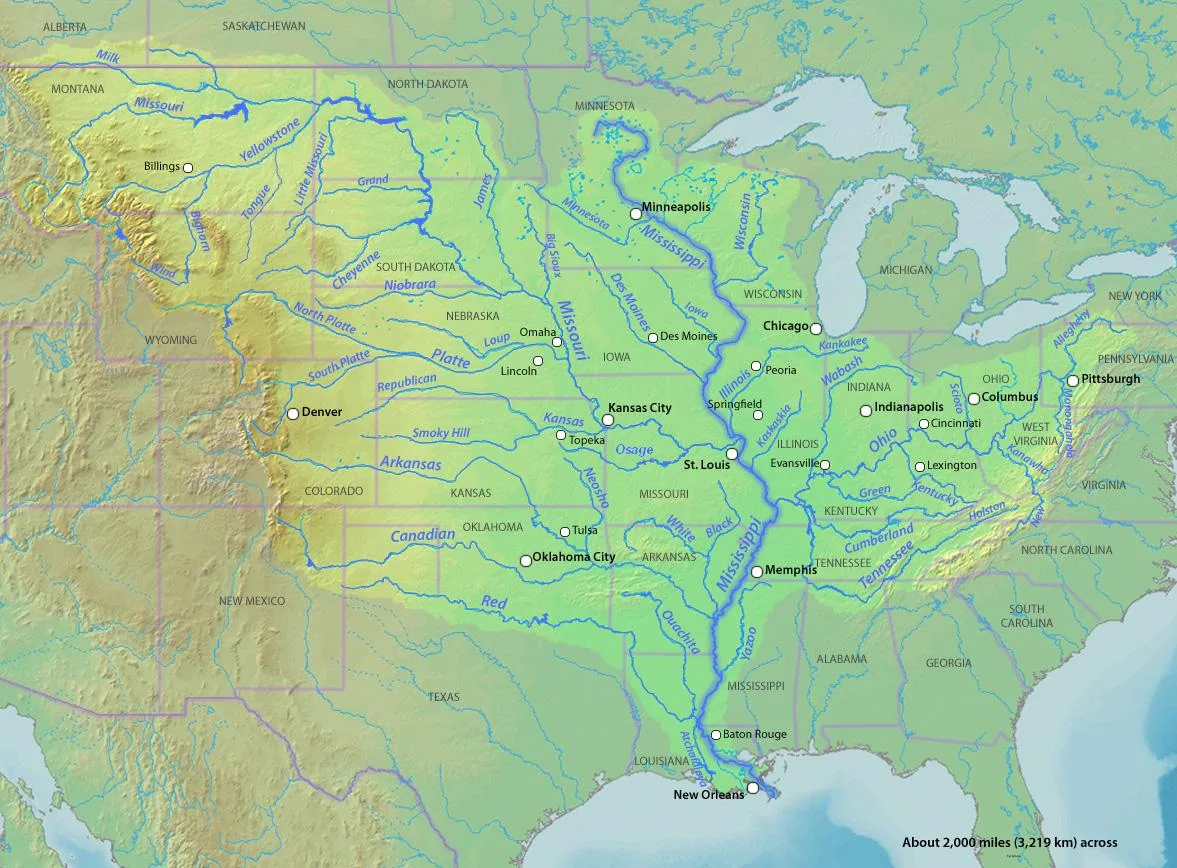 Misisipi kao vodeni autoput Severne Amerike