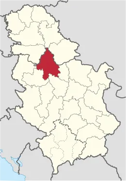 Beograd — položaj na karti Srbije