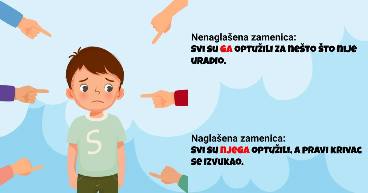 Naglašeni i nenaglašeni oblici ličnih zamenica