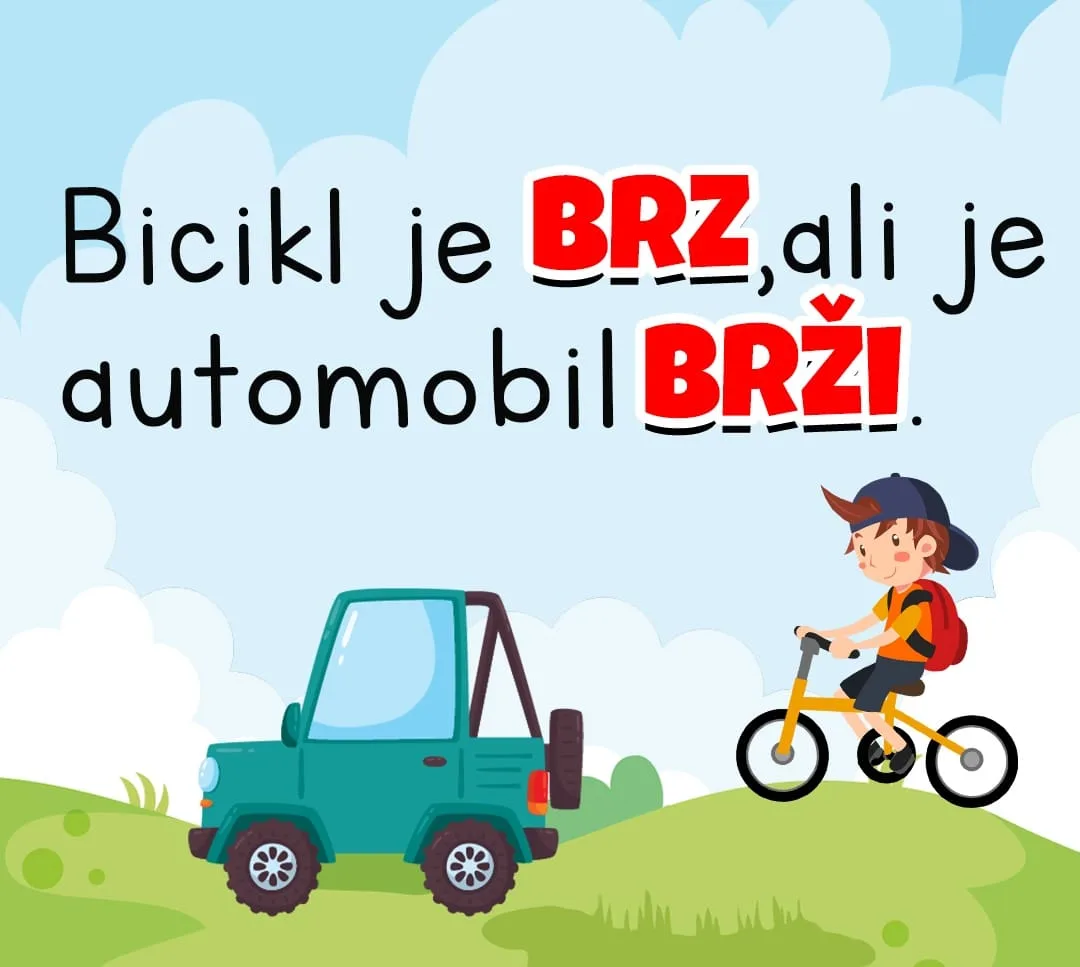 Komparativ sa nastavkom -ji i jotovanjem: brz-brži, visok-viši