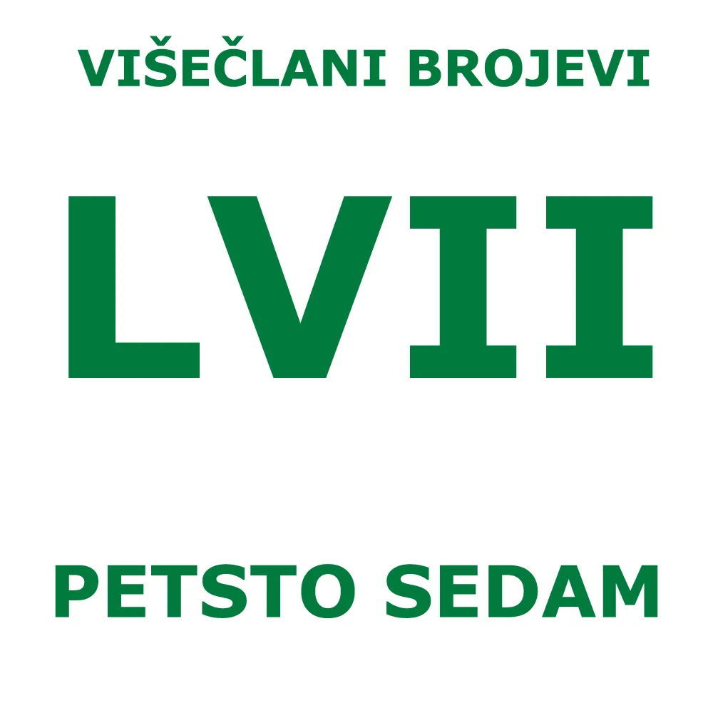 Primeri rednih višečlanih brojeva tabela